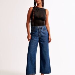 Curve Love High Rise Cropped Wide Leg Jeans